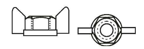 Nylon Lock Wing Nuts Plastic