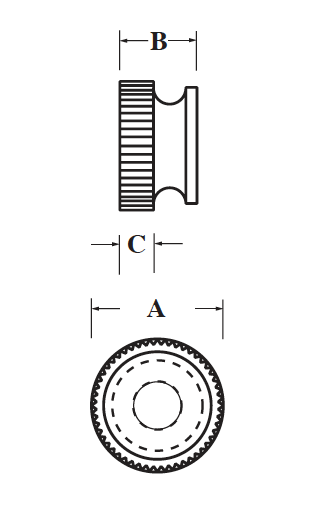 Nylon Knurled Thumb Nuts Plastic