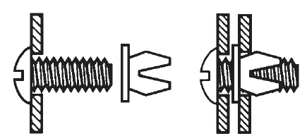 Nylon Blind Snap-In Nuts Plastic